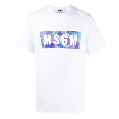 20SS MSGM 화이트 로고 티셔츠 2840MM234/09801라운지 에스
