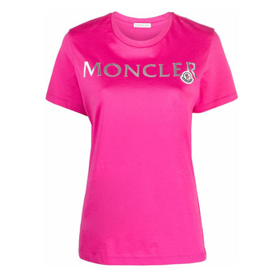 22FW 몽클레어 핑크 로고 티셔츠 8C000 24/829FB53B라운지 에스