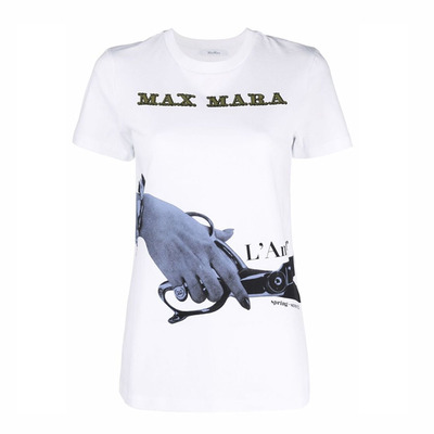 22SS 막스마라 프린트 티셔츠 19410522600 VEGGIA/015라운지 에스