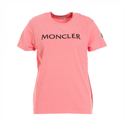 22FW 몽클레어 핑크 로고 티셔츠 8C000 12/829HP81B라운지 에스